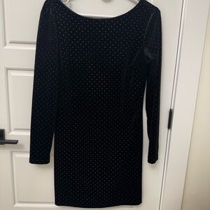 Dynamite Black Velvet Dress